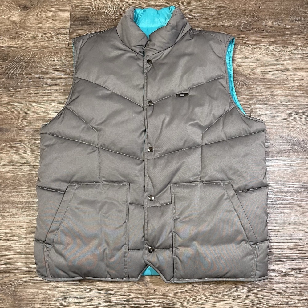 Oakley Command Reversible Puffer Vest Gray Mens Size Large Y2k Insulated Winter